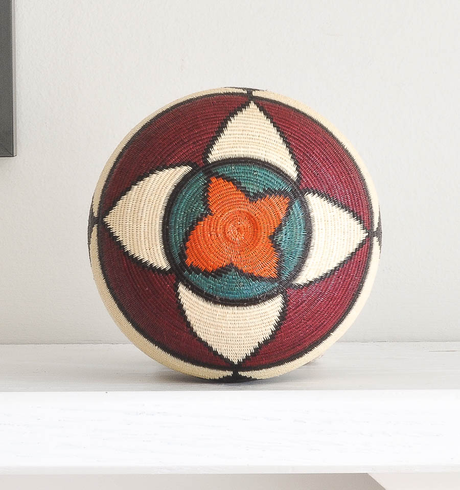 Crimson Woven Basket