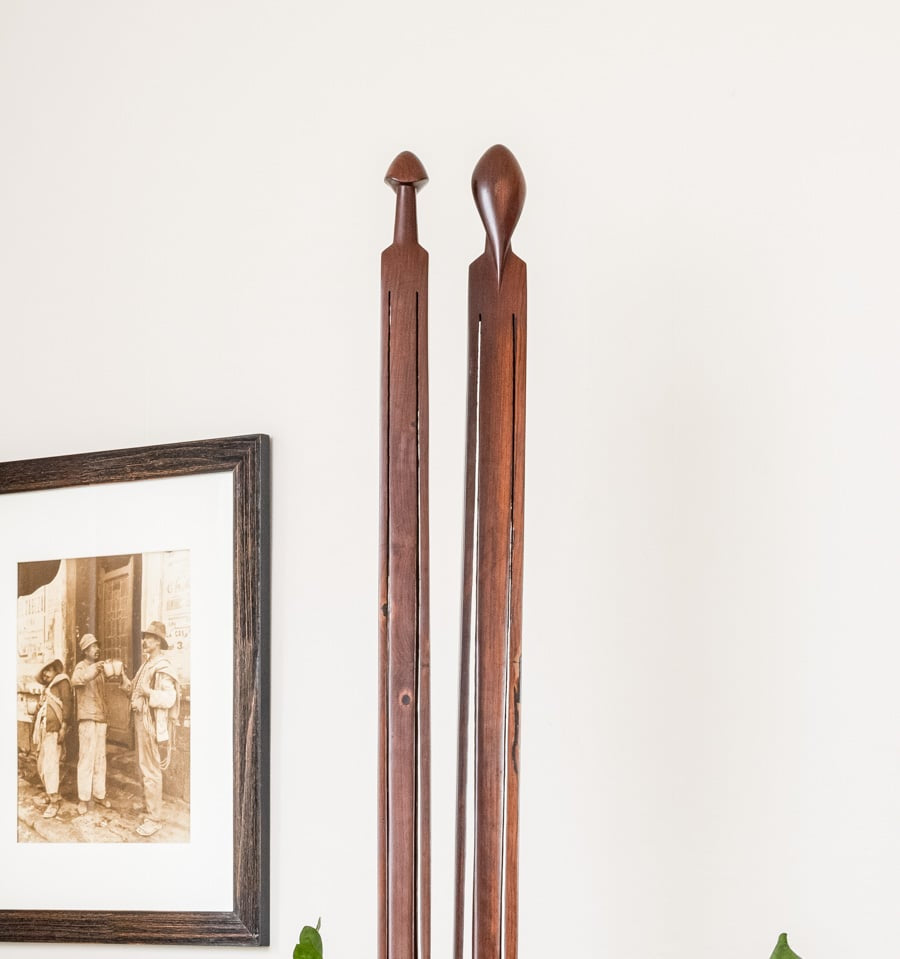 Cocobolo Carved Guardian Figurines