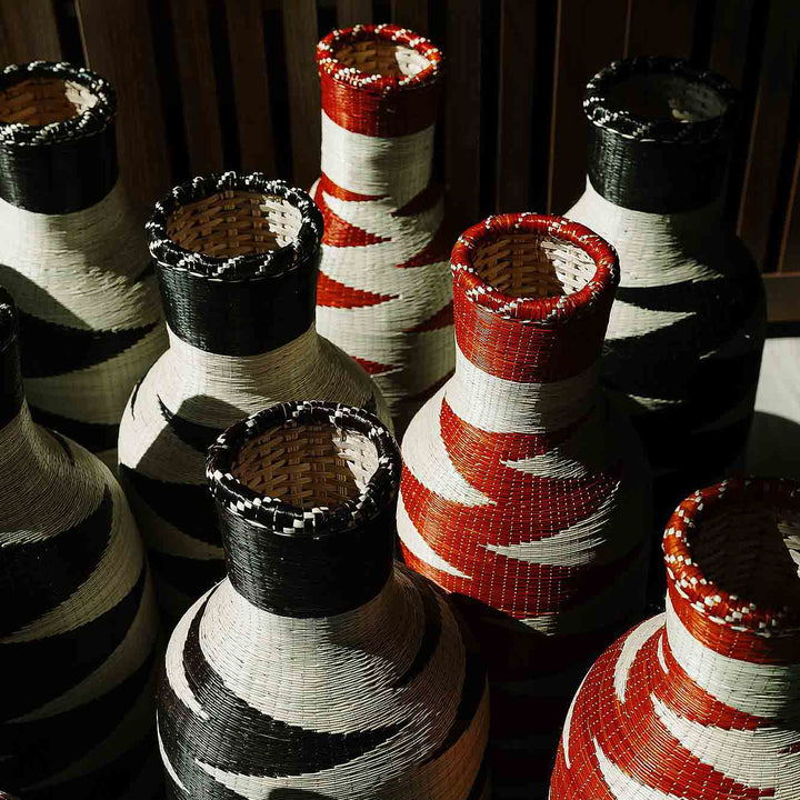 Terracotta Zigzag Vase