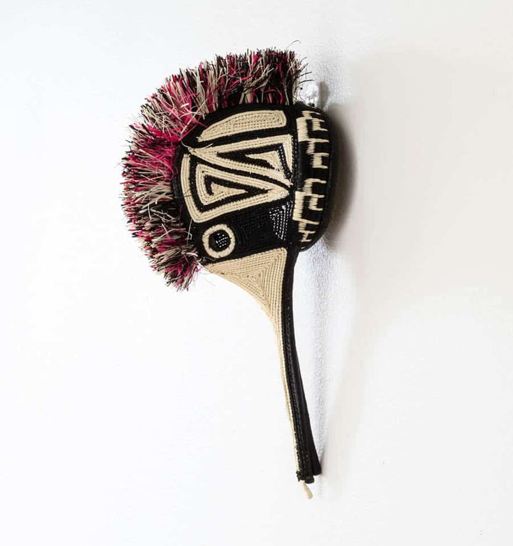 Crimson Hummingbird Woven Animal Mask